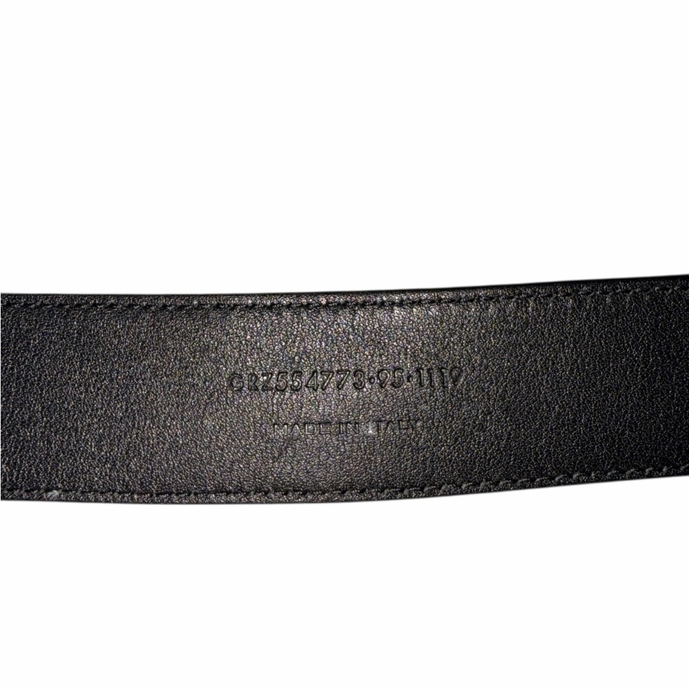 🚩Yves Saint Laurent Black Croc-Embossed Belt size 95 authentic - Picture 9 of 9